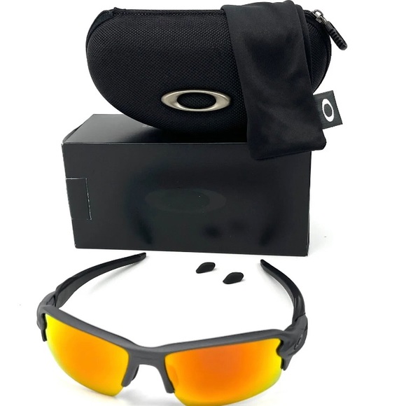 OAKLEY FLAK 2.0 (A) OO9271-43 Steel / Prizm Ruby 61mm Sunglasses - Picture 3 of 5
